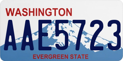 WA license plate AAE5723