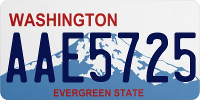 WA license plate AAE5725