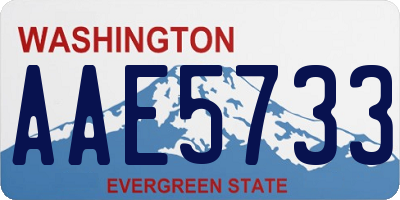 WA license plate AAE5733
