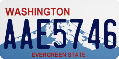 WA license plate AAE5746