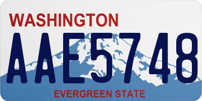 WA license plate AAE5748