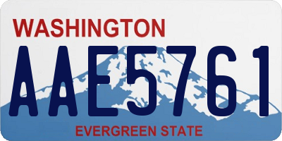 WA license plate AAE5761