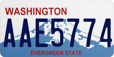 WA license plate AAE5774
