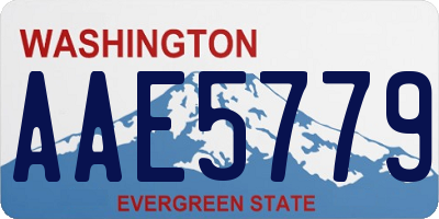 WA license plate AAE5779