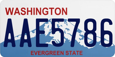 WA license plate AAE5786