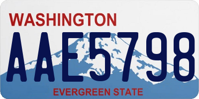 WA license plate AAE5798
