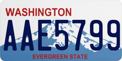 WA license plate AAE5799