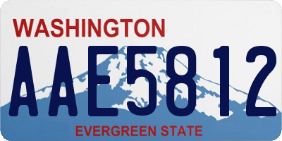 WA license plate AAE5812