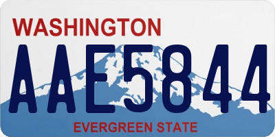 WA license plate AAE5844