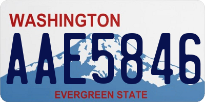 WA license plate AAE5846