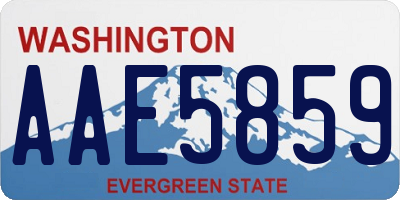 WA license plate AAE5859