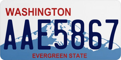 WA license plate AAE5867