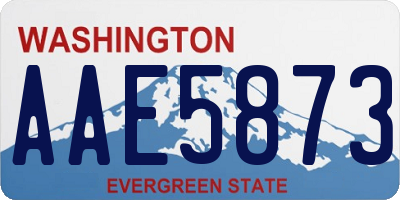 WA license plate AAE5873