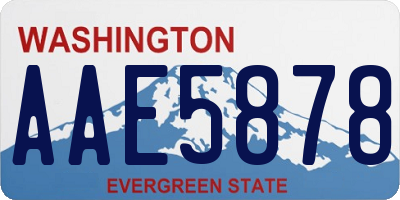 WA license plate AAE5878