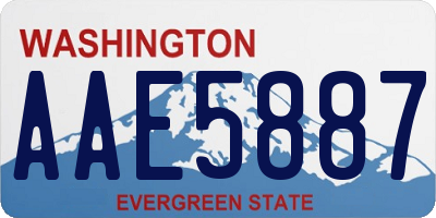 WA license plate AAE5887