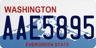 WA license plate AAE5895