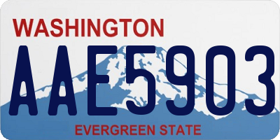 WA license plate AAE5903