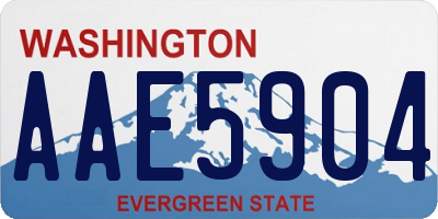 WA license plate AAE5904