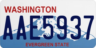 WA license plate AAE5937