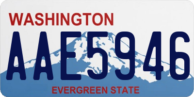 WA license plate AAE5946