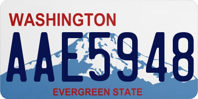 WA license plate AAE5948