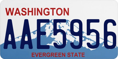 WA license plate AAE5956