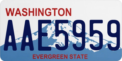 WA license plate AAE5959