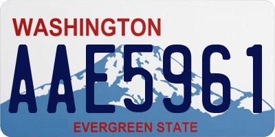 WA license plate AAE5961