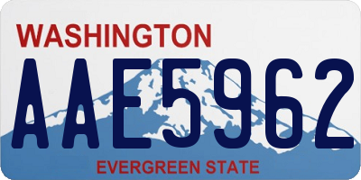 WA license plate AAE5962