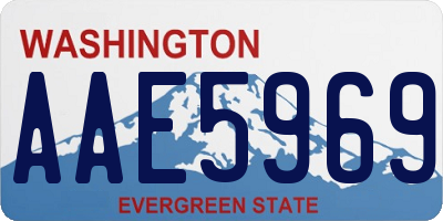 WA license plate AAE5969