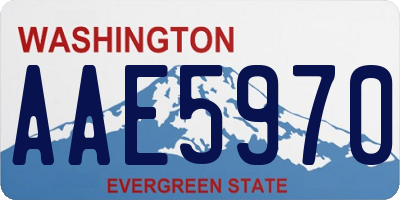 WA license plate AAE5970
