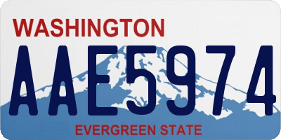 WA license plate AAE5974