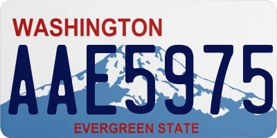 WA license plate AAE5975