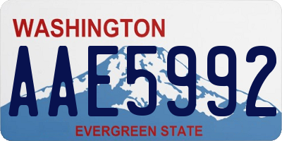 WA license plate AAE5992
