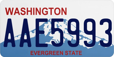 WA license plate AAE5993