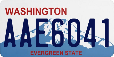 WA license plate AAE6041