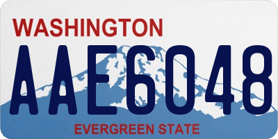WA license plate AAE6048