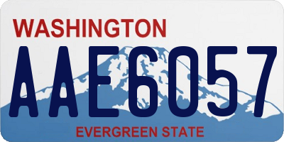 WA license plate AAE6057
