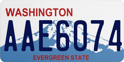 WA license plate AAE6074