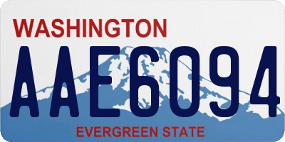 WA license plate AAE6094