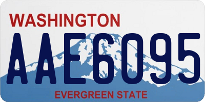 WA license plate AAE6095