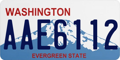 WA license plate AAE6112