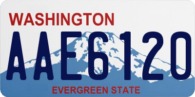WA license plate AAE6120