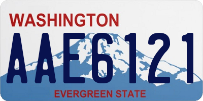 WA license plate AAE6121