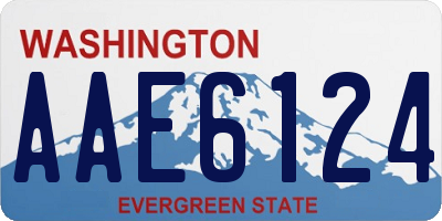 WA license plate AAE6124