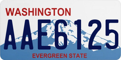 WA license plate AAE6125