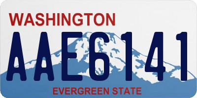 WA license plate AAE6141