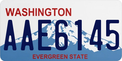 WA license plate AAE6145