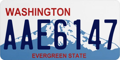WA license plate AAE6147