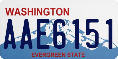 WA license plate AAE6151